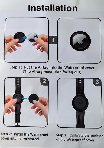 Air Tag Bracelet for Kids, Cute Cartoon Waterproof Air tag Holder for Kids with Full Coverage Anti-Lost Hidden Design, Airtag Wristband Accessories for Child (Blue) in Saudi Arabia
