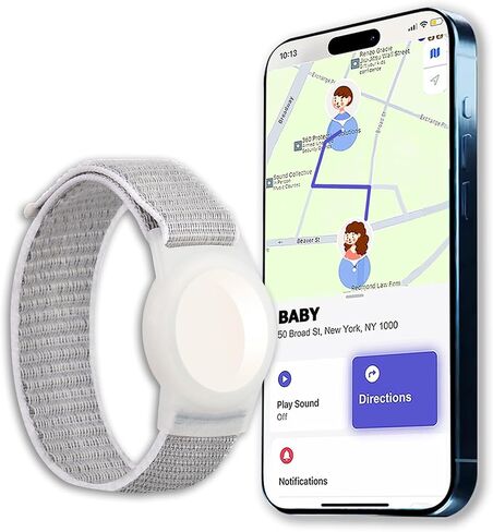 GPS Tracker for Kids, Teen, Special Needs, Elderly - Real-Time Mini Locator Watch Band - No Monthly Fee - Hidden Tracking Device for iOS, White, A12123 in Saudi Arabia