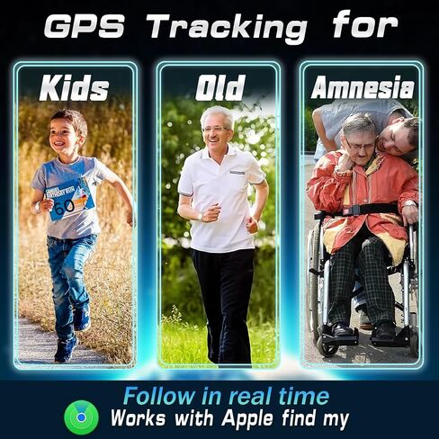 GPS Tracker for Kids, Teen, Special Needs, Elderly - Real-Time Mini Locator Watch Band - No Monthly Fee - Hidden Tracking Device for iOS, White, A12123 in Saudi Arabia