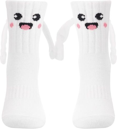Funny Kids Baby Girl Boy Magnetic Holding Hand Socks, Toddler Silly Socks, Smile Crazy Socks for Children 1-10 Years in Saudi Arabia