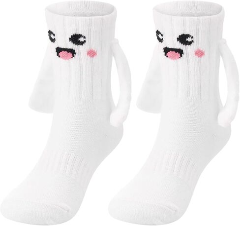 Funny Kids Baby Girl Boy Magnetic Holding Hand Socks, Toddler Silly Socks, Smile Crazy Socks for Children 1-10 Years in Saudi Arabia
