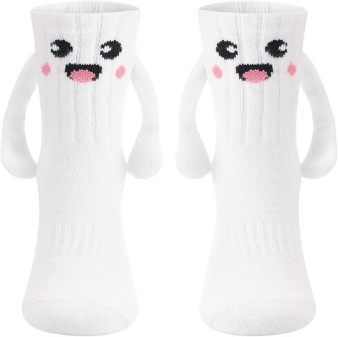 Funny Kids Baby Girl Boy Magnetic Holding Hand Socks, Toddler Silly Socks, Smile Crazy Socks for Children 1-10 Years in Saudi Arabia