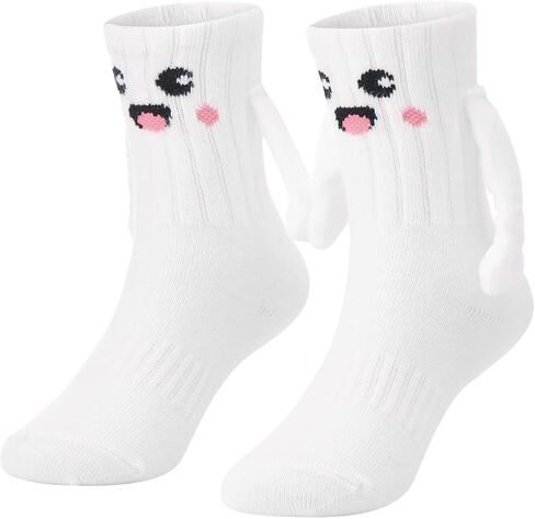 Funny Kids Baby Girl Boy Magnetic Holding Hand Socks, Toddler Silly Socks, Smile Crazy Socks for Children 1-10 Years in Saudi Arabia