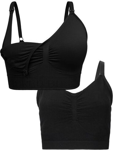 Kindred Bravely Sleep Pumping Bra & Sublime Nursing Bra Bundle (Black, Medium-Busty) in Saudi Arabia