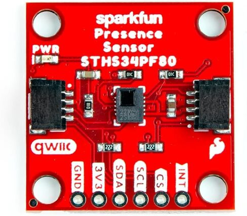 جهاز استشعار الحركة والوجود البشري SparkFun - STHS34PF80 (Qwiic) أبعاد لوحة الاختراق: 1 بوصة × 1 بوصة in Saudi Arabia