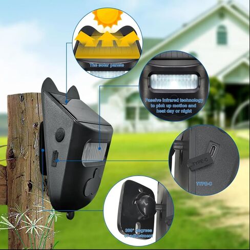 SOLO WiFi طويل المدى إنذار لاسلكي للممر، مستشعر حركة مقاوم للطقس، جهاز استقبال يعمل بالطاقة الشمسية وجهاز استقبال الرنين، مراقبة وحماية الممتلكات الخارجية والداخلية، تنبيه دخول الأعمال in Kuwait