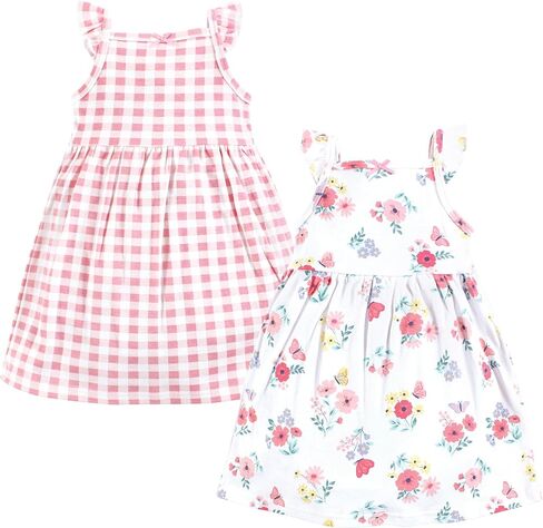 Hudson Baby Baby Girls Cotton Dresses, Butterfly Floral, 18-24 Months in Kuwait
