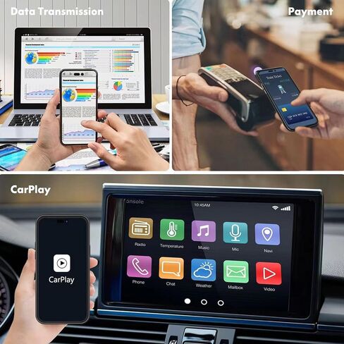 Battery Case for iPhone 12/ 12 Pro, Newest 10000mAh Rechargeable Portable Charging Case with Wireless Charging Compatible for iPhone 12/12 Pro (6.1 inch) with Carplay Battery Pack Charger Case (Black) in Saudi Arabia