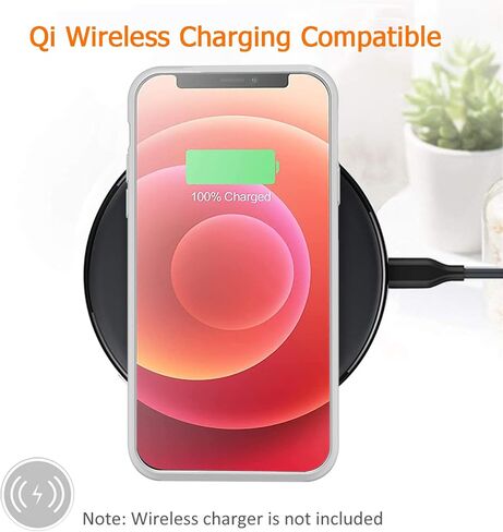 Battery Case for iPhone 12/ 12 Pro, Newest 10000mAh Rechargeable Portable Charging Case with Wireless Charging Compatible for iPhone 12/12 Pro (6.1 inch) with Carplay Battery Pack Charger Case (Black) in Saudi Arabia