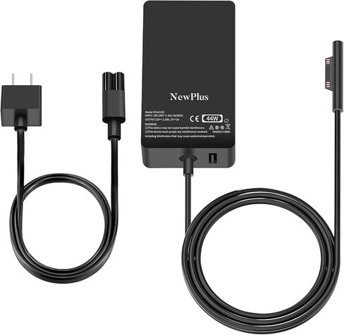 NewPlus Surface Pro Charger, New Surface Pro Charger, 44W 15V 2.58A, Compatible for Microsoft Surface Pro 3, Pro 4, Pro 5, Pro 6, Surface Laptop 1/2, Surface Book & Surface Go,with 5V 1A USB in Saudi Arabia