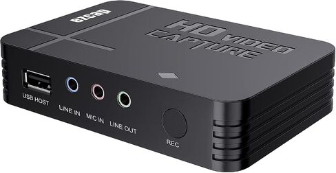 Ezcap288 1080P Game Capture Card via HDMI/AV Input, Support Mic-in, Compatible with Nintendo Switch PS4 and PS3, Xbox one, N64, VHS or Camcorder in Saudi Arabia