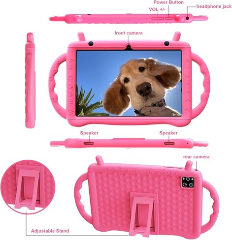 Kids Tablet 10 inch Android 14 Tablet for Kids Octa-Core 10+64GB GMS Certified Learning Tablet with WiFi 6, Bluetooth 5.2, Dual Camera, Parental Control Child Tablet with Drop-Proof Case in Kuwait