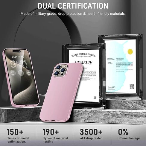 Gxmeuie for iPhone 15 Pro 5G Ultra Thin Case, [Silky Touch][Anti-Fingerprint], 15 Pro Slim Hard PC Matte Back Cover Anti-Scratch Shockproof Protective Cases for iPhone 15 Pro 5G 6.1-inch (Black) in Kuwait