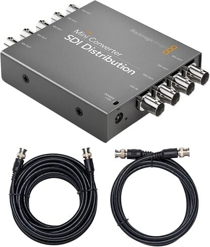 Blackmagic Design Mini Converter SDI Distribution Bundle with 25-Feet SDI Video Cable (BNC to BNC) and 6-Feet SDI Video Cable (BNC to BNC) (3 Items) in Saudi Arabia