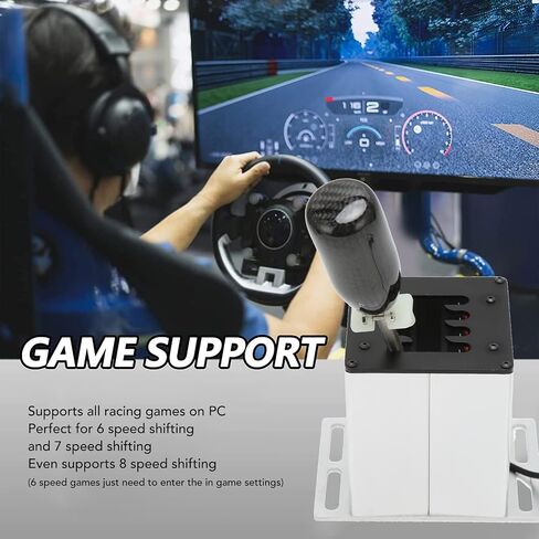 USB Shifter, 8 speed shifting Shifter for Logitech G29 G27 G25 G920 and T300RS GT Steering Wheel, USB Simulator Suitable for DiRT 2.0 4 WRC EST LFS in Saudi Arabia