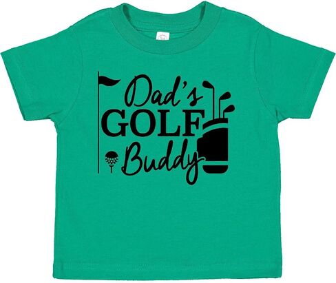 تي شيرت Inktastic Dad's Golf Buddy للأطفال الصغار in Kuwait