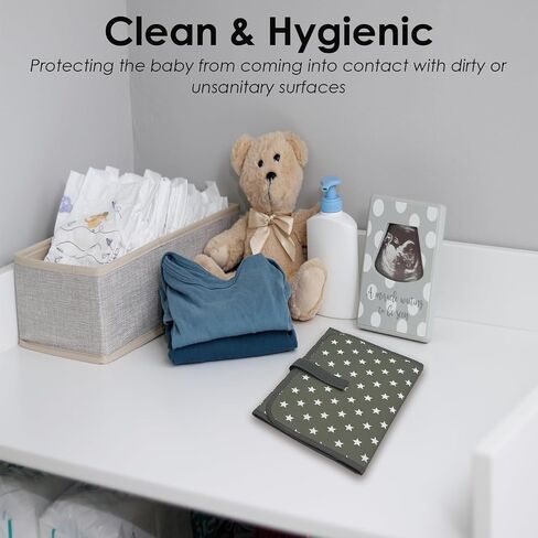 Portable Changing Pad, Portable Diaper Changing Pad for Newborn in 0-12 Months, Waterproof Changing Mat, Foldable Changing Pad Liner That Newborn Essentials Must Haves, Travel Baby Changing Mat in Saudi Arabia