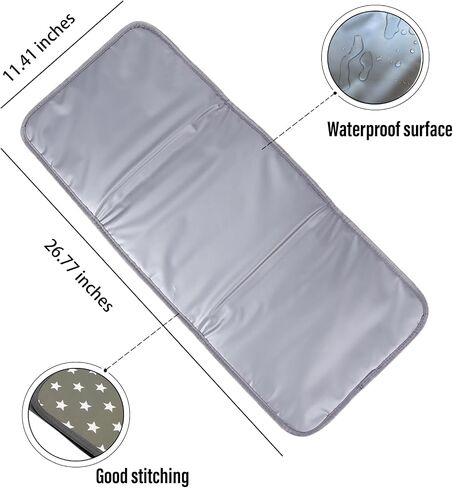 Portable Changing Pad, Portable Diaper Changing Pad for Newborn in 0-12 Months, Waterproof Changing Mat, Foldable Changing Pad Liner That Newborn Essentials Must Haves, Travel Baby Changing Mat in Saudi Arabia