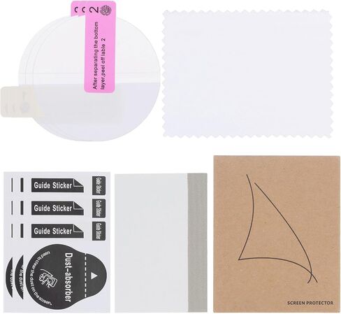 HARFINGTON 3pcs Watch Glass Screen Protectors 22mm HD High Definition Anti-Scratch Waterproof Ultra-Thin TPU Universal Smartwatch Screen Protective Film with Cloth Sticker Scraping Card in Saudi Arabia