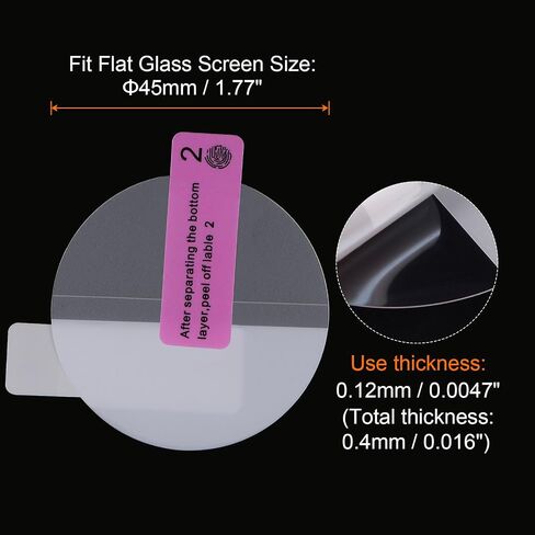 HARFINGTON 3pcs Watch Glass Screen Protectors 22mm HD High Definition Anti-Scratch Waterproof Ultra-Thin TPU Universal Smartwatch Screen Protective Film with Cloth Sticker Scraping Card in Saudi Arabia