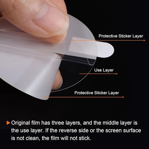 HARFINGTON 3pcs Watch Glass Screen Protectors 22mm HD High Definition Anti-Scratch Waterproof Ultra-Thin TPU Universal Smartwatch Screen Protective Film with Cloth Sticker Scraping Card in Saudi Arabia
