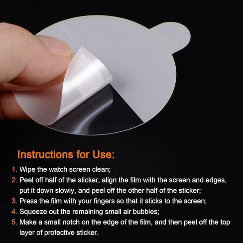 HARFINGTON 3pcs Watch Glass Screen Protectors 22mm HD High Definition Anti-Scratch Waterproof Ultra-Thin TPU Universal Smartwatch Screen Protective Film with Cloth Sticker Scraping Card in Saudi Arabia
