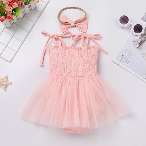 IDOPIP Baby Girl Berry One 1st Birthday Outfit Boho Romper Smocked Ruffle Tutu Dress with Headband for Cake Smash Photo Shoot in Saudi Arabia