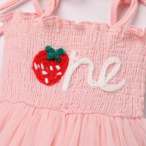 IDOPIP Baby Girl Berry One 1st Birthday Outfit Boho Romper Smocked Ruffle Tutu Dress with Headband for Cake Smash Photo Shoot in Saudi Arabia
