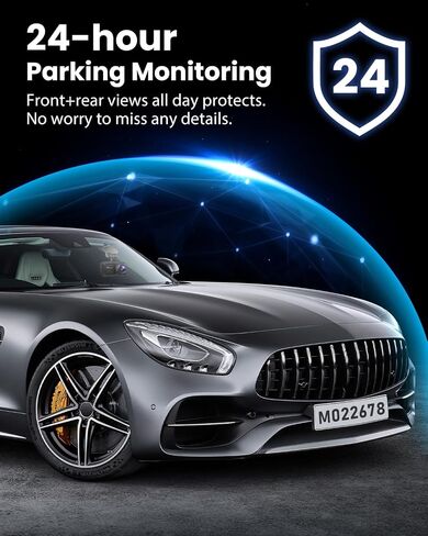 Dash Cam Front Rear 4K/1080P, Dash Camera for Cars Build in WIFI, Full HD Dash Cam with APP Control, 3.94‘’ IPS Screen Dash camera with 32GB SD Card, G-Sensor, WDR, 24Hr Parking Mote, Loop Recording in Saudi Arabia