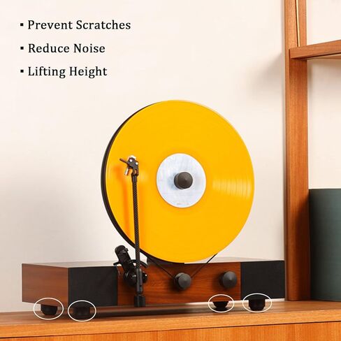 16Pack Silicone Speaker Isolation Pads,Turntable Feet and Subwoofer Isolation Pads,Black Hemisphere Silicone Bumper Non Skid Feet,Audio Equipment Sound Dampening Anti Vibration Silicone Feet(1inch) in Kuwait