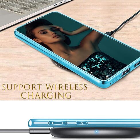 Silicone Case for Samsung Galaxy S24 Plus 5G Case Glitter Sparkle Bling, Hybrid Matte Back Case High Impact Heavy Duty Shockproof Protective Cover Samsung S24 Plus Cute Case for Women 6.7" (Black) in Kuwait