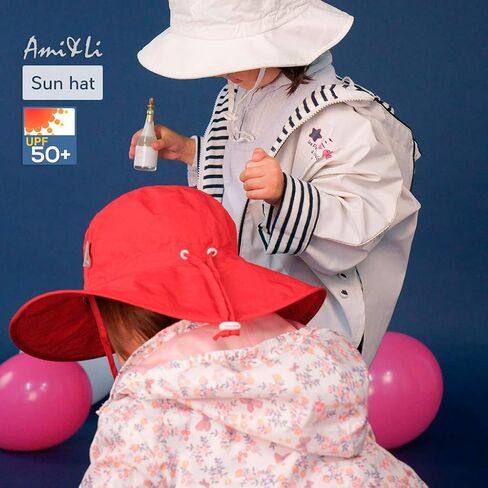 Ami&Li tots Baby Sun Hat سوبر خفيفة الوزن سامسونج الطفل قابل للتعديل Sunhat طفل UPF 50 + قبعة دلو واقية من الشمس in Kuwait