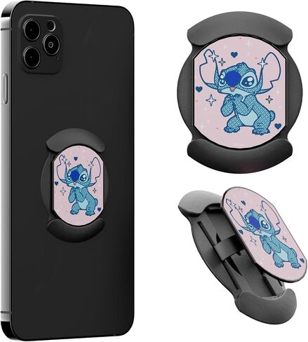 Disney Lilo & Stitch Slim Phone Grip Kickstand Accessory - Super Thin Wireless Charging Compatible| Lilo and Stitch Gifts for Women, Girls, Men and All Fans of Stitch Stuff (Stitch Face) in Saudi Arabia