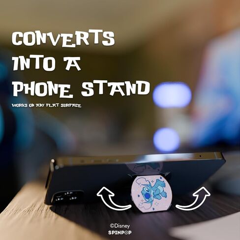 Disney Lilo & Stitch Slim Phone Grip Kickstand Accessory - Super Thin Wireless Charging Compatible| Lilo and Stitch Gifts for Women, Girls, Men and All Fans of Stitch Stuff (Stitch Face) in Saudi Arabia