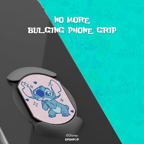 Disney Lilo & Stitch Slim Phone Grip Kickstand Accessory - Super Thin Wireless Charging Compatible| Lilo and Stitch Gifts for Women, Girls, Men and All Fans of Stitch Stuff (Stitch Face) in Saudi Arabia