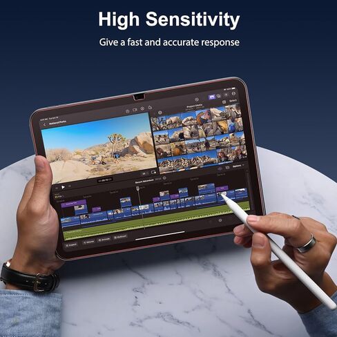 واقي شاشة SPARIN لجهاز iPad الجيل العاشر 10.9 بوصة 2022، واقي شاشة من الزجاج المقوى المضاد للضوء الأزرق ومضاد للوهج للضوء الأحمر لجهاز iPad 10 مقاس 10.9 بوصة، شفاف عالي الدقة وصديق للحافظة in Kuwait