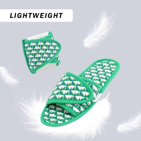 EUXTERPA Women Travel Slippers, Adjustable Ladies Slipper, Lightweight Easy Carry Foldable Travel Slippers with Storage Bag in Saudi Arabia