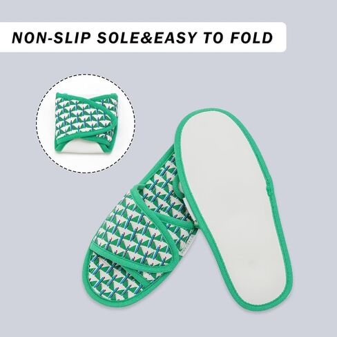 EUXTERPA Women Travel Slippers, Adjustable Ladies Slipper, Lightweight Easy Carry Foldable Travel Slippers with Storage Bag in Saudi Arabia