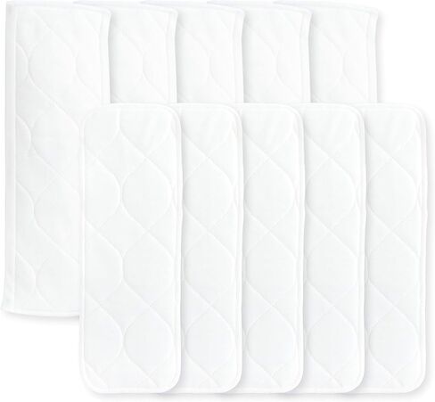 حفاضات قماشية ذكية قابلة لإعادة الاستخدام، مجموعة مكونة من 10 قطع، تناسب غطاء الحفاضات الهجين الصادق، تناسب غطاء الحفاضات الذكية الرائعة للأطفال، متوافقة مع حمالة الجيب، 5 طيات ثلاثية و5 معززات، مقاس متوسط/كبير in Kuwait