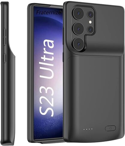 Battery Case for Samsung Galaxy S23 Ultra, 4800mAh Ultra Powerful Rechargeable Charging Case, Protective Extended Backup Battery Charger Cases Cover for Samsung Galaxy s23 Ultra 2023 Black in Saudi Arabia