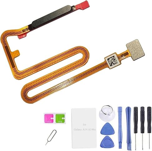 Galaxy a146w Replacement Power Button,A146u Fingerprint Sensor Home Button Flex Cable Replacement Parts for Samsung Galaxy a14 (5G) A146u A146a A146w A146dl A146p 6.6 Inches [US Version] (A146u-Black) in Saudi Arabia