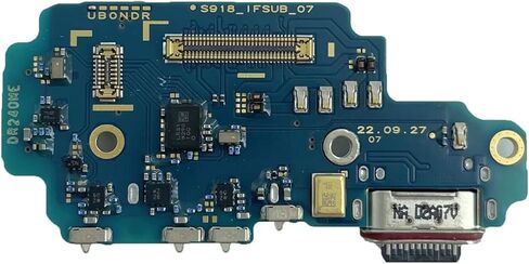 【Only for US Version】 for Samsung Galaxy S23 Ultra 5G Charging Port Flex Cable Replacement for Samsung S23 Ultra SM-S918u S918a S918w USB Dock Board Connector Type C Charging Port Repair Part in Saudi Arabia