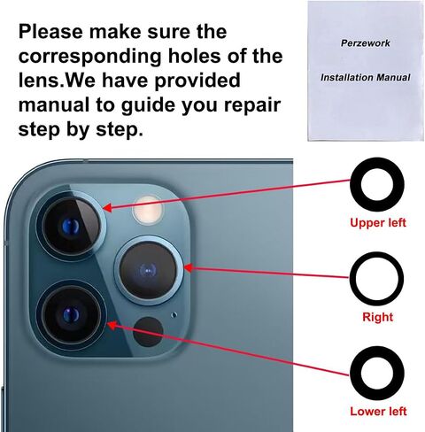 Original Back Rear Camera Lens Glass Replacement for iPhone 11 6.1 inches with pre-Installed Adhesive and Reparing Toolkit in Saudi Arabia