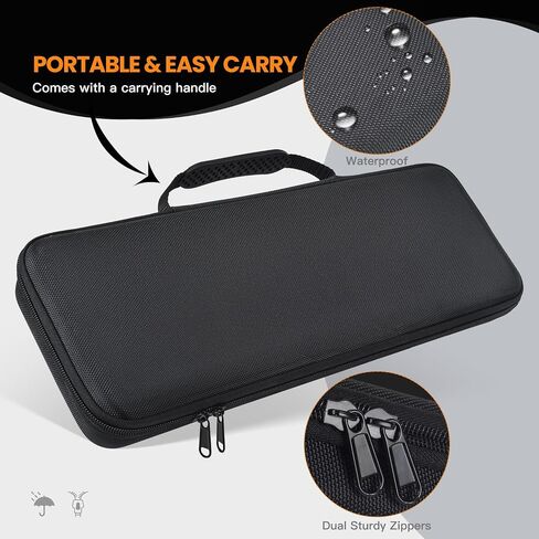 Hard Travel Carrying Case for Logitech MX Keys S/MX Keys Advanced Wireless Illuminated Keyboard Case Protector, Logitech MX Keys Keyboard Sleeve Bag, Black (Case Only) in Saudi Arabia