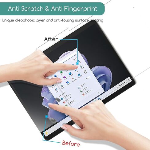 KEANBOLL 2-Pack Tempered Glass Screen Protector for 2024 Microsoft Surface Pro 11 / Surface Pro 10 / Surface Pro 9 (13 inch), Case Friendly, Bubble Free, Ultra HD in Saudi Arabia