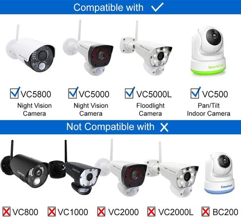 VS1002 Wireless Security Camera System with Light Camera and 7" Monitor, Two-Way Audio, Free APP, SD Card and Battery installed (720p HD camera) in Kuwait
