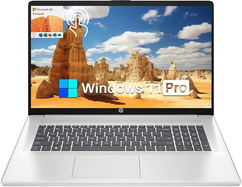 HP 17 inch Business Laptop, 2024 Newest Touchscreen Laptop, 17.3" HD+ Touch Screen,16GB RAM, 1TB SSD, Intel Pentium Silver N5030, 1-Year Microsoft 365, Intel UHD Graphics, Webcam, Windows 11 Pro in Saudi Arabia