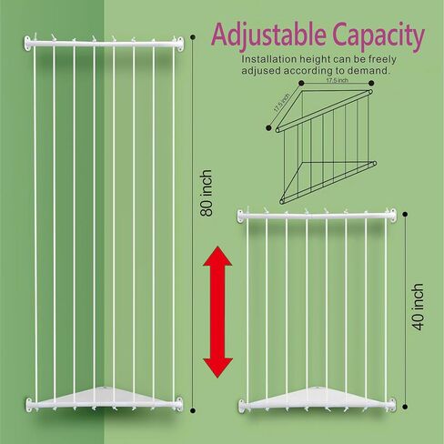 Corner Plush Toy Storage Shelf,Corner Stuffed Animal Zoo, Adjustable Height Plush Toy Rack, Suitable for Nursery Game Room Bedroom in Kuwait