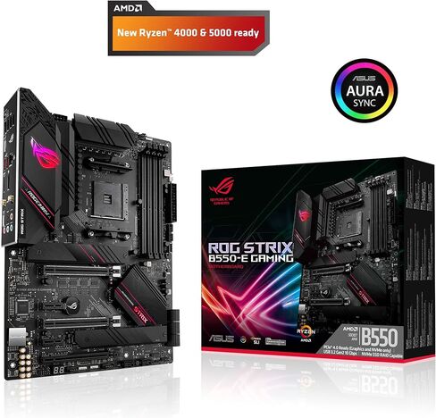 اللوحة الأم للألعاب ASUS ROG Strix B550-E Gaming AMD AM4 الجيل الثالث Ryzen ATX-PCIe 4.0، NVIDIA SLI، WiFi 6، 2.5 جيجا بايت LAN، 14+2 مراحل طاقة، USB 3.2 Type-C in Saudi Arabia