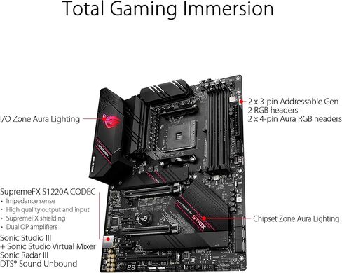 اللوحة الأم للألعاب ASUS ROG Strix B550-E Gaming AMD AM4 الجيل الثالث Ryzen ATX-PCIe 4.0، NVIDIA SLI، WiFi 6، 2.5 جيجا بايت LAN، 14+2 مراحل طاقة، USB 3.2 Type-C in Saudi Arabia